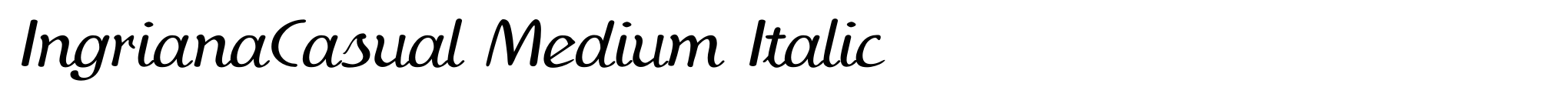 IngrianaCasual Medium Italic image